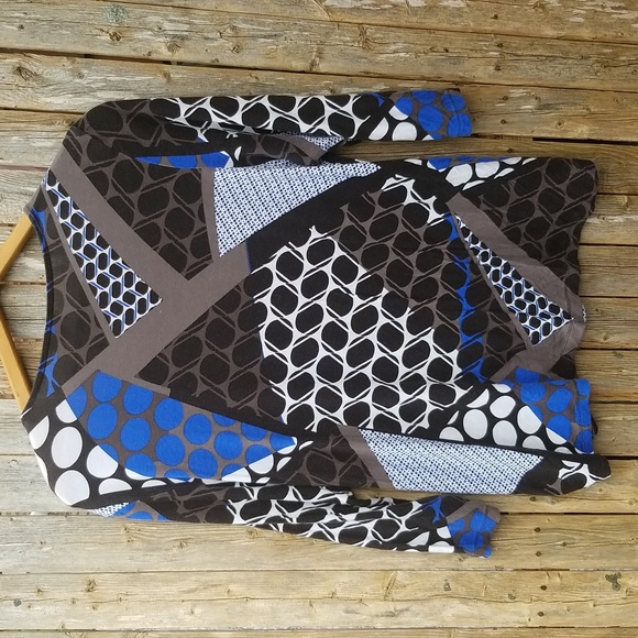 Chico's Size 3 GEOMETRIC Print 3X Top Blouse - Picture 5 of 5